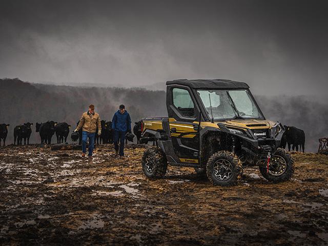 Beginning this spring, and with 2025 models coming this fall, Kawasaki will move all-new models of its Ridge (92 horsepower, shown here) and Ridge XR (116 horsepower). (Photo courtesy of Kawasaki Motor Corp. USA)