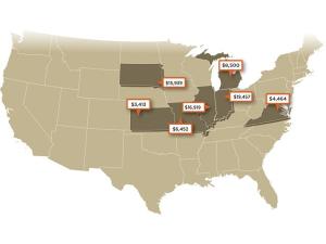 Recent Farmland Sales in Illinois, Indiana, Kansas, Michigan, Missouri, South Dakota, Virginia