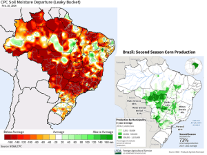 Rain Not Enough for Brazil’s Safrinha Corn Crop Yet