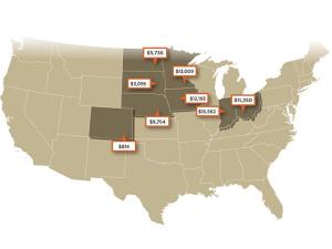 Recent Farmland Sales in Colorado, Indiana, Iowa, Minnesota, Nebraska, North Dakota, Ohio, South Dakota