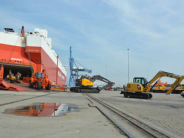 The Port of Norfolk in Virginia and the Port of Savannah in Georgia have roll on-roll off facilities like the Port of Baltimore. But the capacity of those ports is already being tested. (Photo courtesy of the Port of Baltimore)