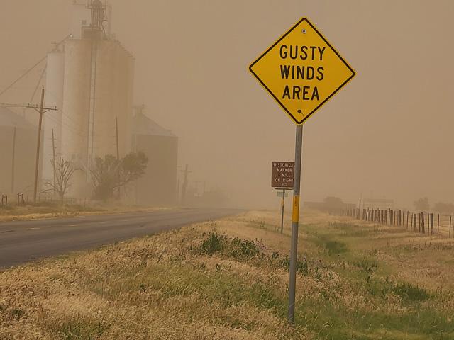 It's not uncommon for blowing dust to cause traffic accidents, but it's far less common for a farmer to be held legally responsible for it. (DTN file photo)