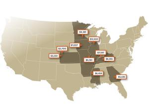 Recent Farmland Sales in Arkansas, Georgia, Illinois, Iowa, Kansas, Kentucky, Minnesota, Missouri