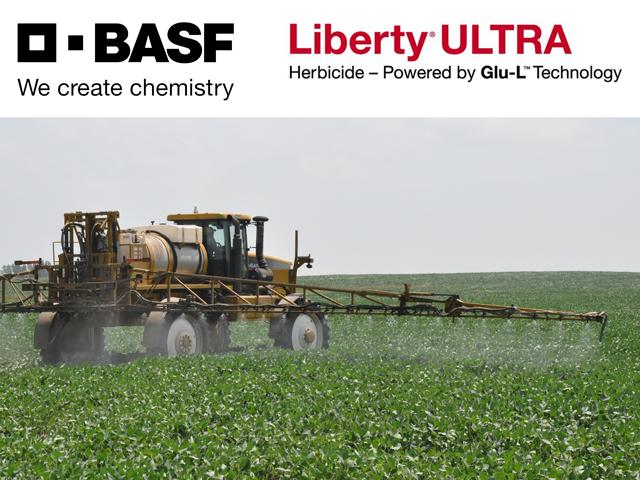 BASF's Liberty ULTRA herbicide, which contains a unique form of glufosinate, moved a step closer to EPA registration approval this week. (DTN photo by Russ Quinn)
