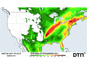 Remnants of Hurricane Beryl Forecast to Affect Eastern Corn Belt