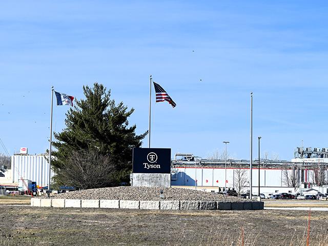 The Tyson pork plant in Perry, Iowa, stopped processing pigs on June 28. Perry city officials say they are optimistic for the plant to sell and continue operations. (DTN/Progressive Farmer photo by Jennifer Carrico)