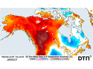 Switch to Summer Heat Continues for Canadian Prairies