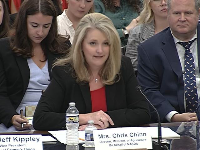 Chris Chinn, director of the Missouri Department of Agriculture, told the House Agriculture Committee on Wednesday that state regulators and farmers need more engagement with the U.S. Environmental Protection Agency. (DTN screenshot)