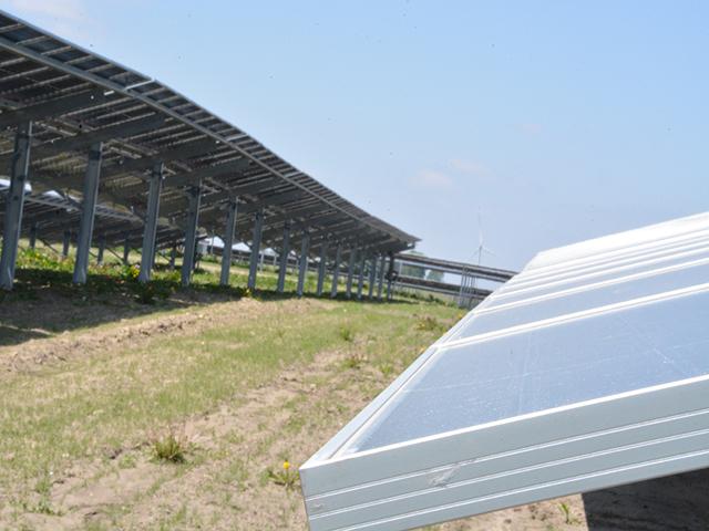 Solar panels at a farm in Iowa. EPA released $4.3 billion in climate mitigation grants on Monday that included plans to develop more solar projects in both rural and urban areas. Some of the projects also included funds for climate-smart agriculture and reducing livestock pollution. (DTN photo by Chris Clayton)