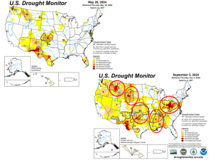 Central US Starts Fall Season Dry as La Nina Looms