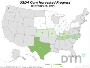 USDA Crop Progress: Corn 9% Harvested, Soybeans 6% Harvested as of Sept. 15