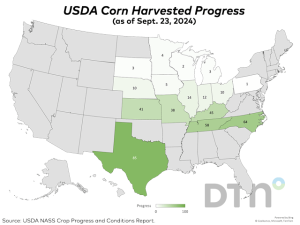 USDA Crop Progress: Corn 14% Harvested, Soybeans 13% Harvested as of Sept. 22