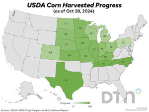 USDA Crop Progress: Corn 81% Harvested, Soybeans 89% Harvested as of Oct. 27