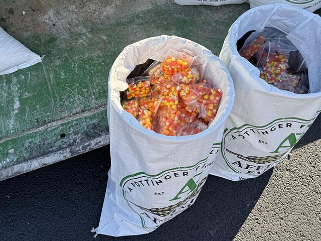 Local kids will be getting a sweet offering from Affinity Farms this week as they give away candy corn. Finding ways to participate in community activities is fun stuff. (Photo courtesy of Quint Pottinger)