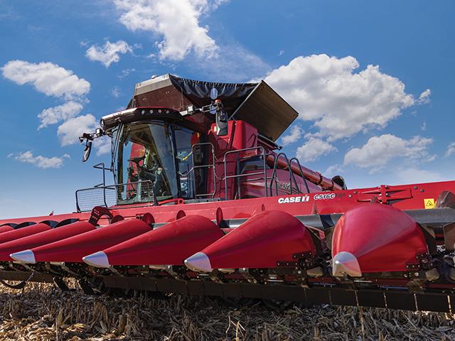 Even in a down market, Case IH has revealed what it is calling the "Year of the Combine," launching in 2024 the new 60 series line, AF11, most recently the AF9 and, here, the AF10. (DTN image courtesy Case IH)
