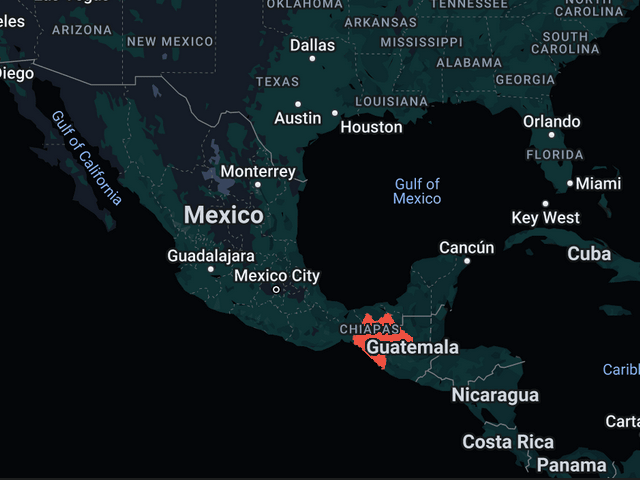 New World screwworm was detected in a cow in the southern Mexican state of Chiapas, highlighted in red. (Photo by USDA)