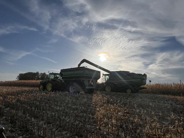 Harvesting corn on a nice fall afternoon in northwest Illinois. (Photo by Garrett Toay)