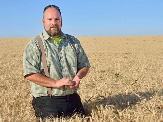 With a yield of 223.08 bpa, Phillip Gross of Warden, Washington, earned the title of Bin Buster in the irrigated winter wheat category of the 2024 National Wheat Yield Contest. (DTN file photo)