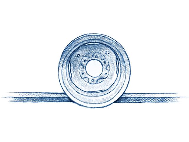 Use a board as a rim roller when painting. (Illustration by Ray E. Watkins Jr.)