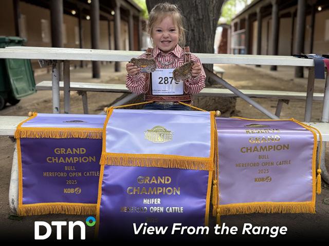 Cally Jo Copeland shows off her winnings from the New Mexico State Fair where she showed for the first time. (Photo courtesy of Alyssa Copeland)