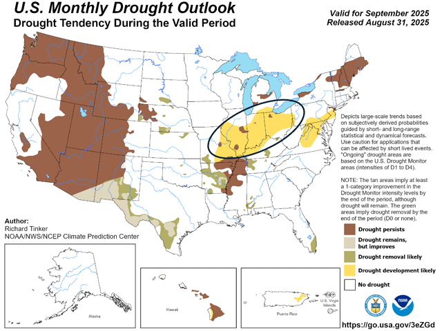 Midwest Drought Outlook Shows Impact of Late-Summer Dryness