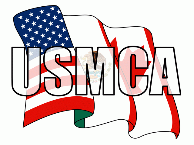 The U.S. Trade Representative’s Office has set up a public comment period and a hearing date to review the U.S. Mexico Canada Agreement (USMCA). The agreement has boosted agricultural trade, though it also has widened the agricultural trade deficit between the U.S., Mexico and Canada as well. (USMCA logo)