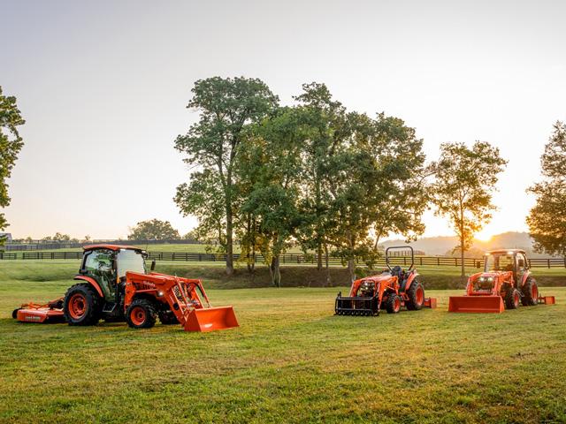 With some evidence that U.S. sales of 40- to 100-horsepower tractors are improving, Kubota has high expectations for its new line of next-generation Grand L70 Series compact tractors. (Photo courtesy of Kubota)