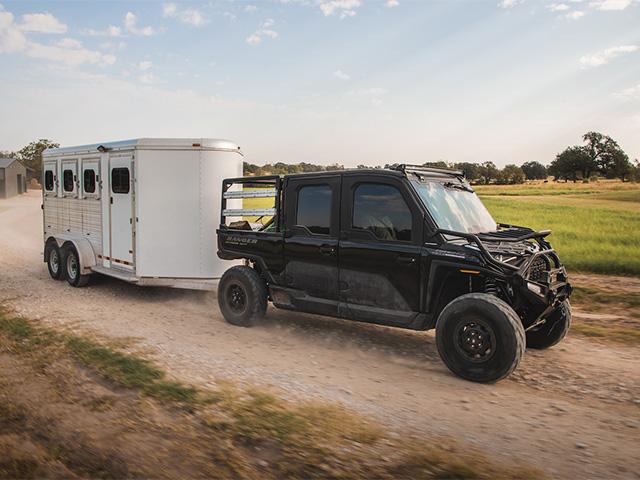 The new Polaris Ranger Crew XD 1500 NorthStar Texas Edition includes higher ground clearance, high-end audio and embroidered Texas Edition seats. (Photo courtesy of Polaris)