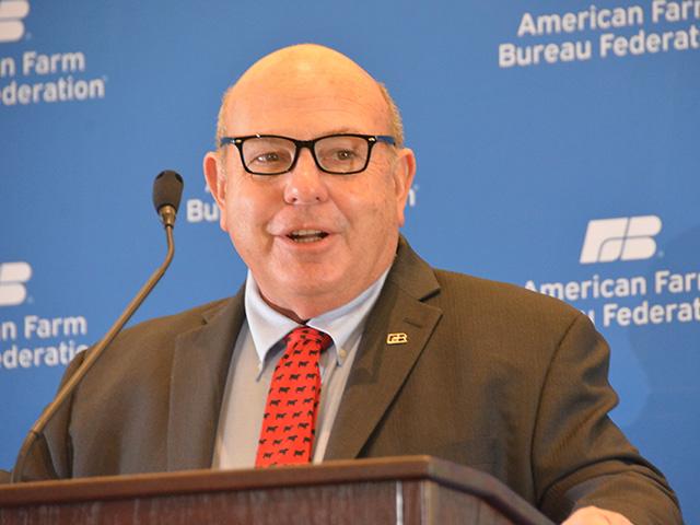Zippy Duvall, president of the American Farm Bureau Federation, at the group’s annual meeting last January. Duvall wrote a letter Friday to President Donald Trump and leaders in Congress stressing dire conditions among farmers while calling for aid and other specific policy measures. (DTN file photo)