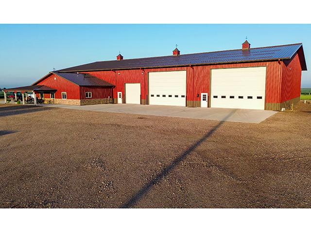 This 81- x 150-foot shop building is designed for traffic flow, an efficient maintenance pipeline and livestock auctions. (DTN/Progressive Farmer photo by Dan Miller)