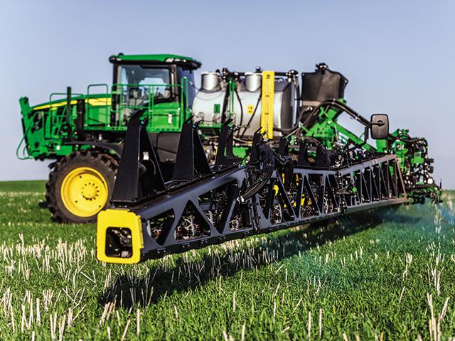 With the Gen 2, model year 2027 upgrades of See & Spray, John Deere is nearly doubling the number of crops protected by the weed management technology to now include wheat, barley and canola, plus peanuts and sugar beets, along with corn, soybeans and cotton. (Photo courtesy of John Deere)