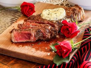 Strip Steaks With Cowboy Butter