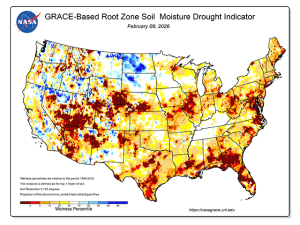 Late Winter Finds Dryness in Central and Southern US Crop Areas