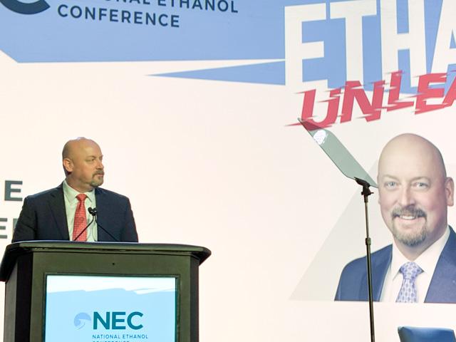 Geoff Cooper, president and CEO of the Renewable Fuels Association, called on Congress to complete E15 legislation, during the National Ethanol Conference in Orlando, Florida, on Wednesday. (DTN photo by Todd Neeley)