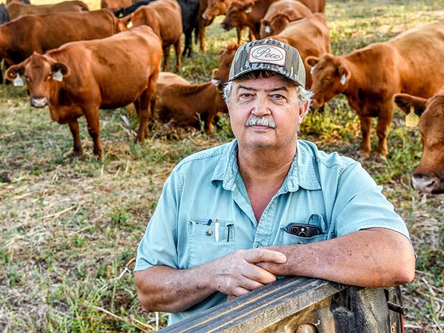 Mississippi cattleman Johnny Thompson has been in the cattle business long enough to know he wants to carefully spend profits now. (DTN/Progressive Farmer photo by Becky Mills)