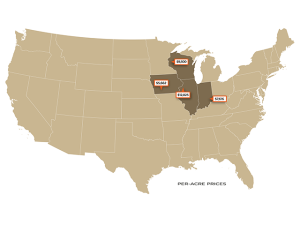 Recent Farmland Sales in Iowa, Wisconsin, Indiana, Illinois