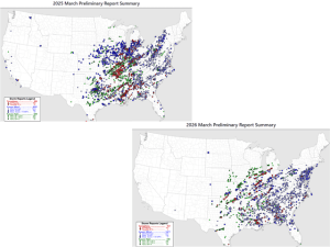How Is March 2026 Severe Weather Stacking Up to March 2025?